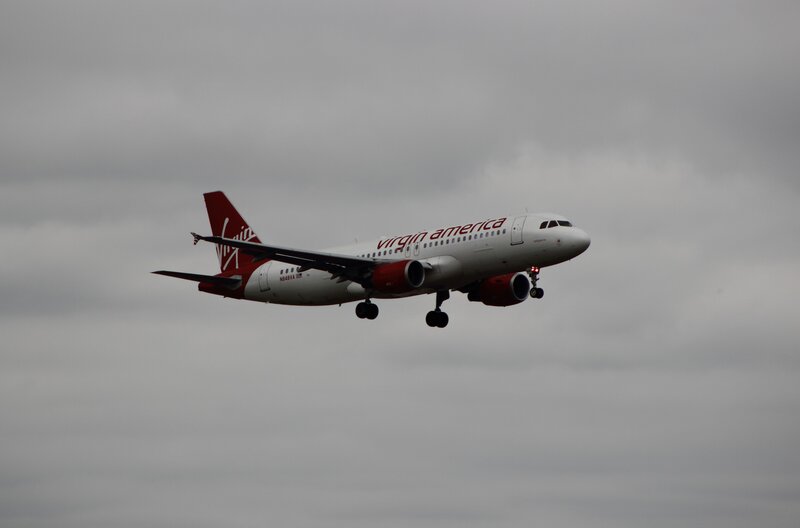 Virgin America Airplane — White