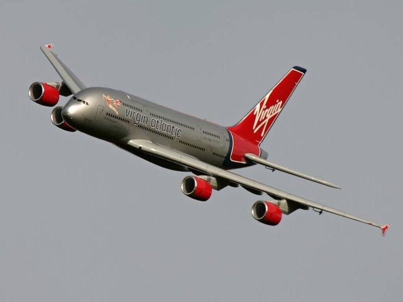 Virgin Atlantic Airbus A380 in flight