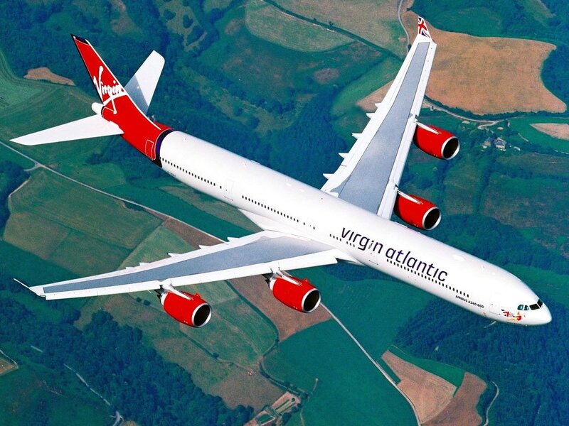 Virgin Atlantic Airplane — White, Serene, Afternoon
