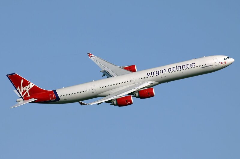 Virgin Atlantic Airplane — White, Serene