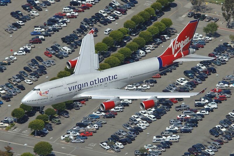 Virgin Atlantic Airplane — White