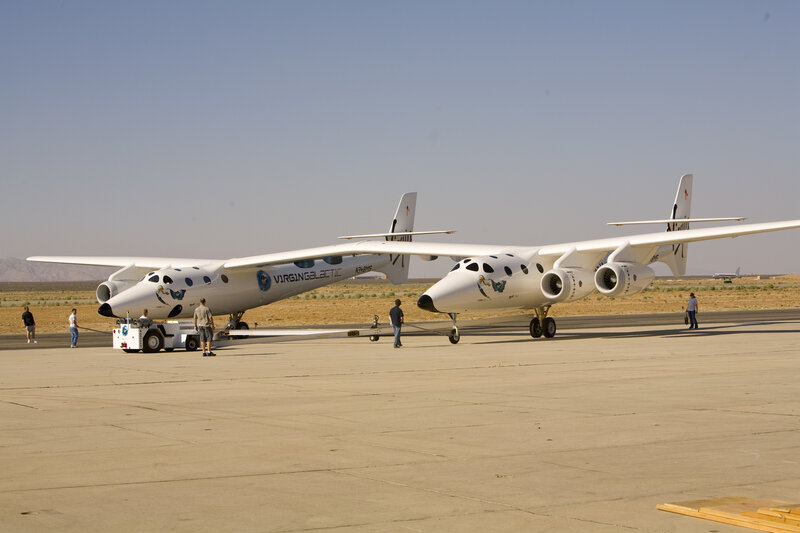 Virgin Galactic aircraft on tarmac
