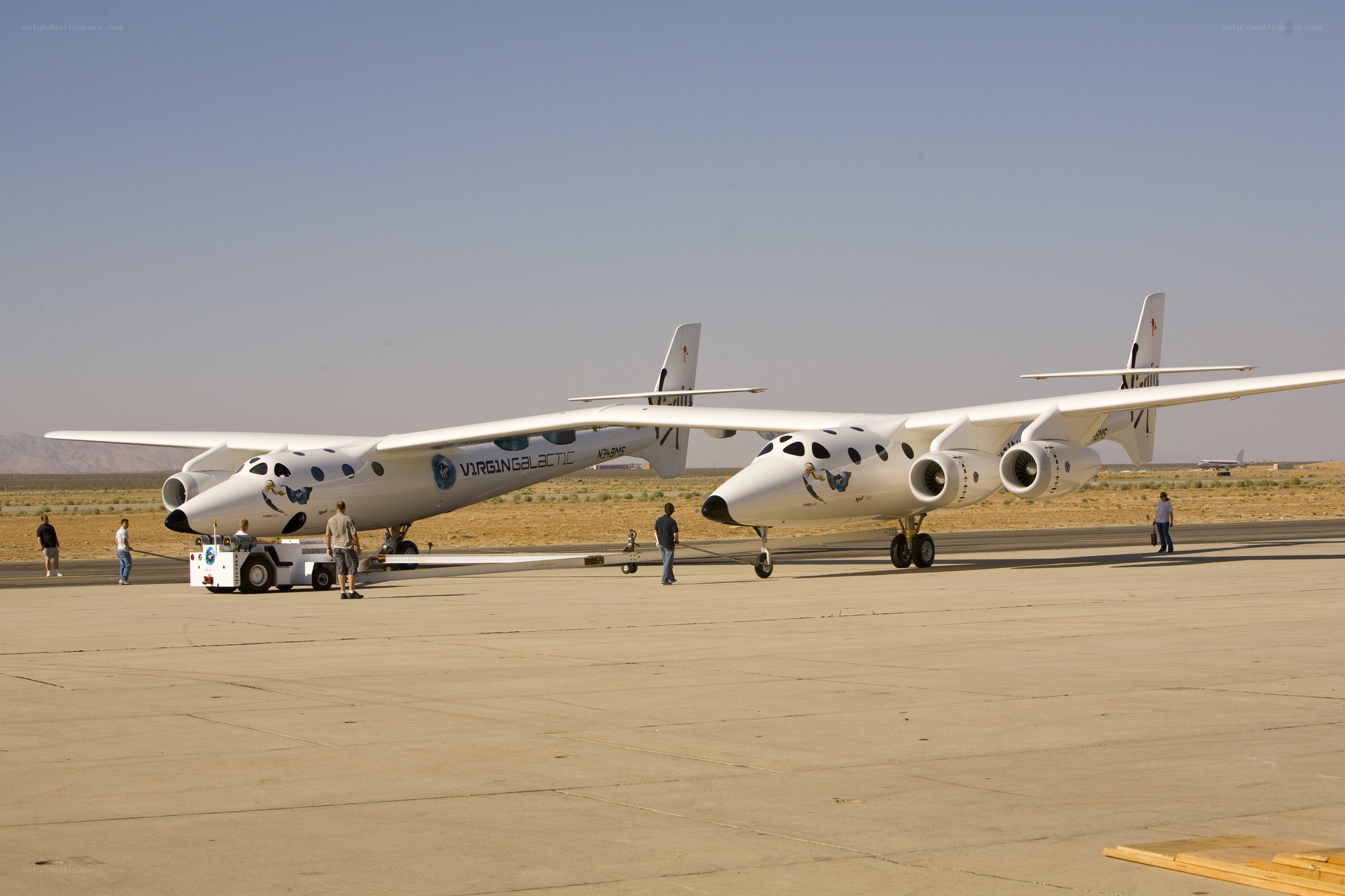 Virgin Galactic aircraft on tarmac