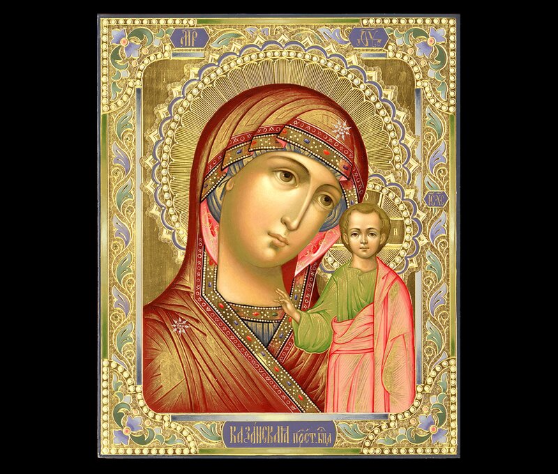 Virgin Mary and Child Jesus — Gold