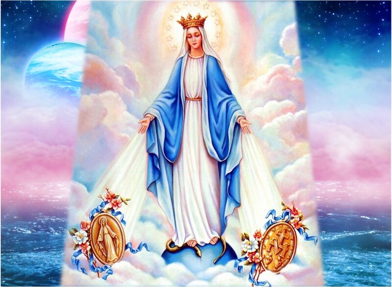 Virgin Mary in Blue Robe