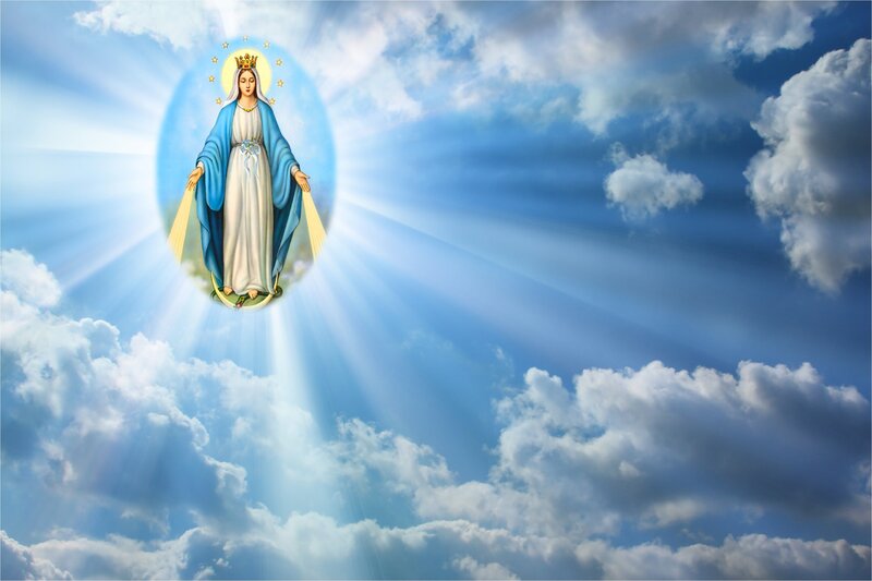 Virgin Mary in Sky
