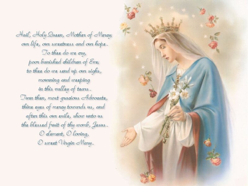 Virgin Mary with Flowers
