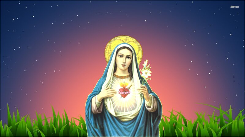 Virgin Mary with Heart