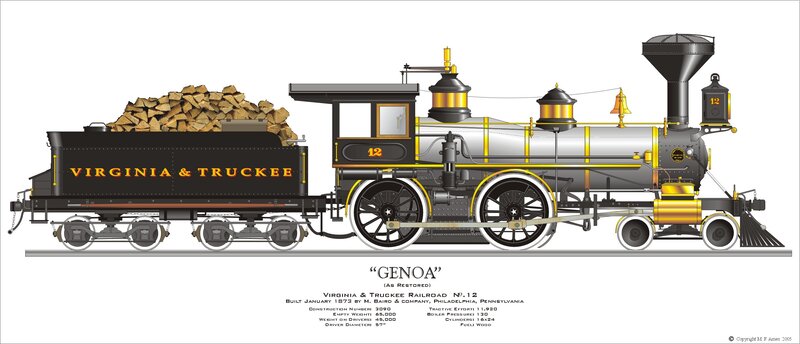 Virginia & Truckee locomotive Genoa
