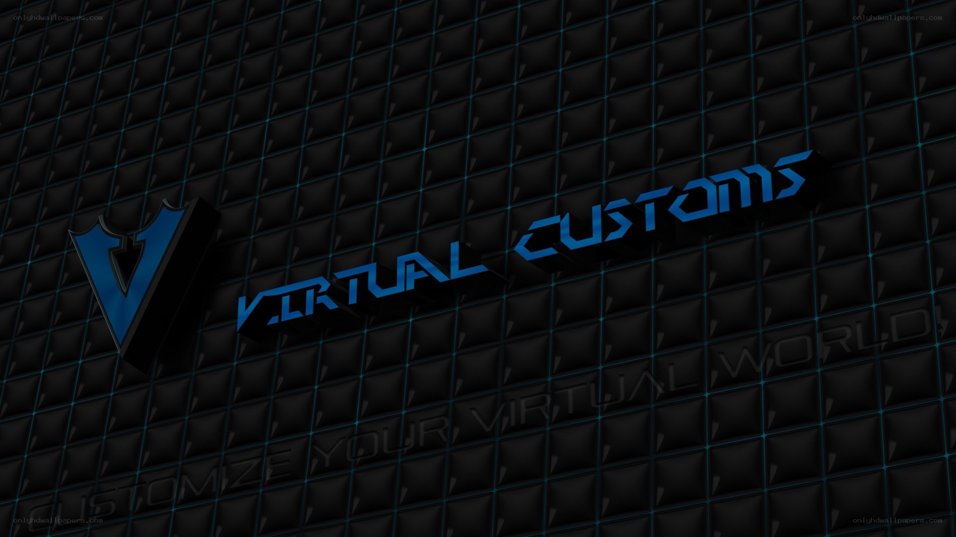 Virtual Customs logo on grid