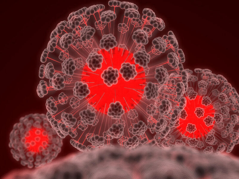 virus cell illustration