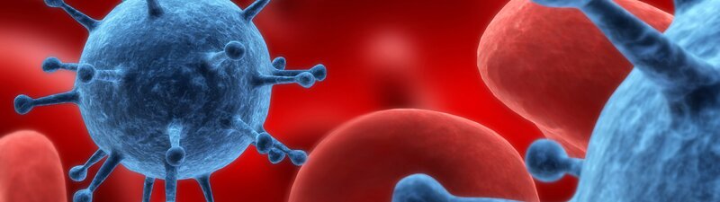 Virus Cell in Bloodstream