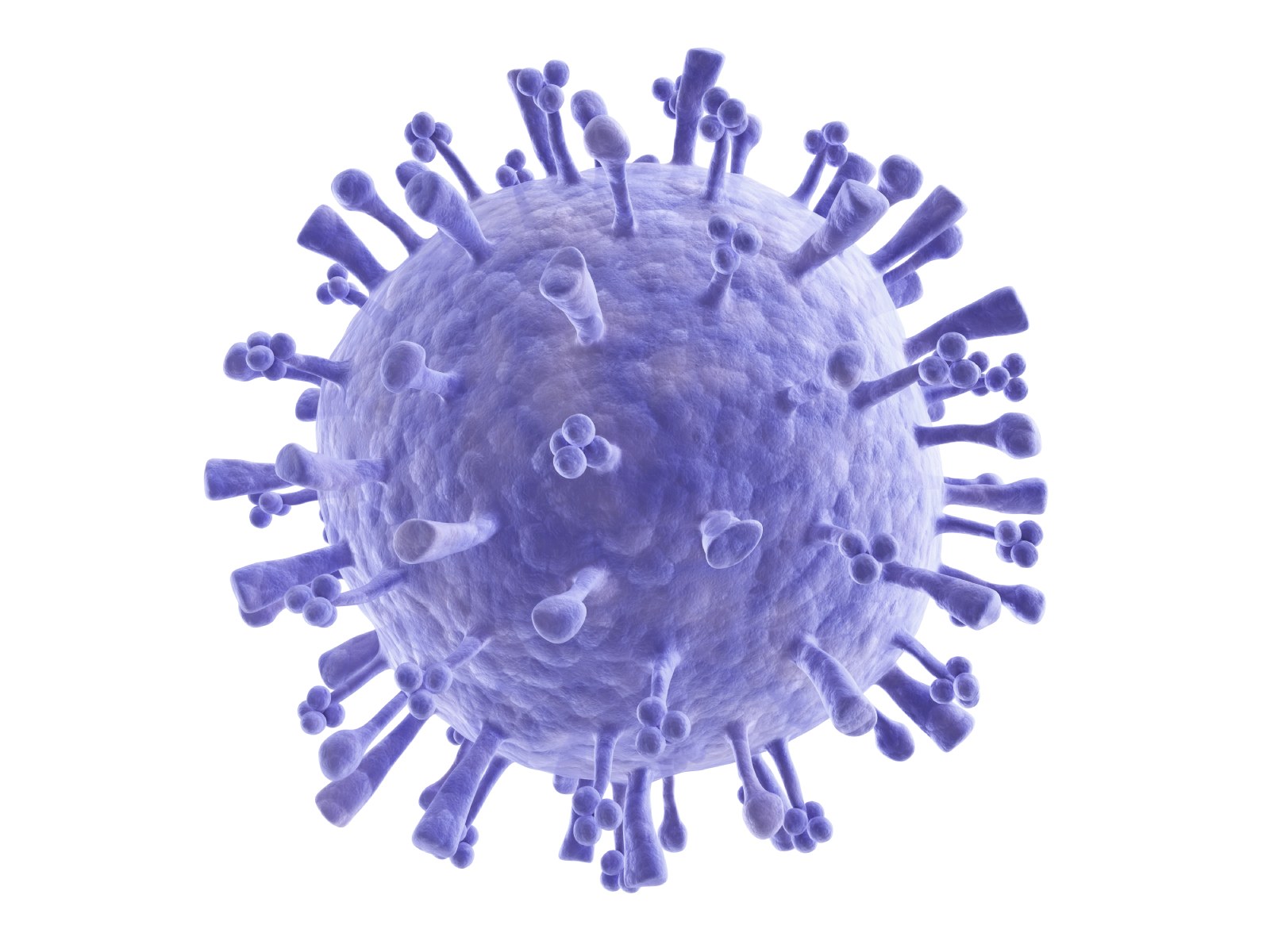 virus cell with spikes