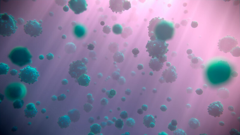 Virus Particles Floating — Pink