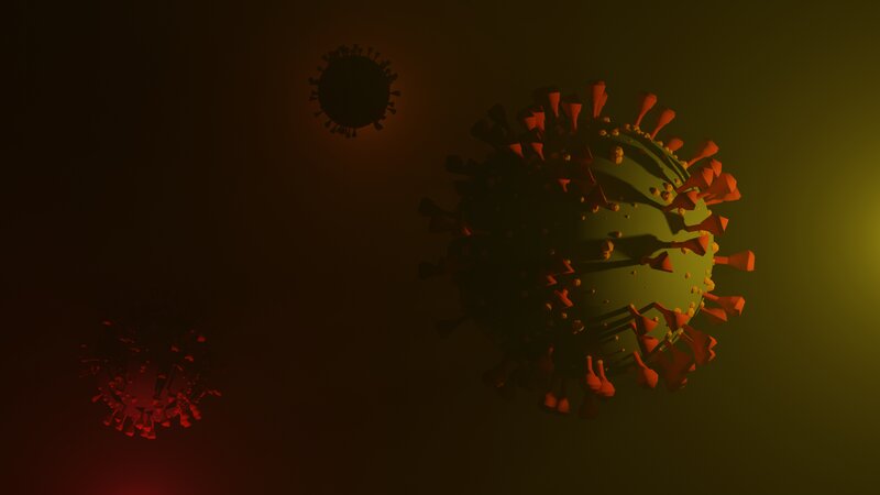 Virus Particles in Space — Green
