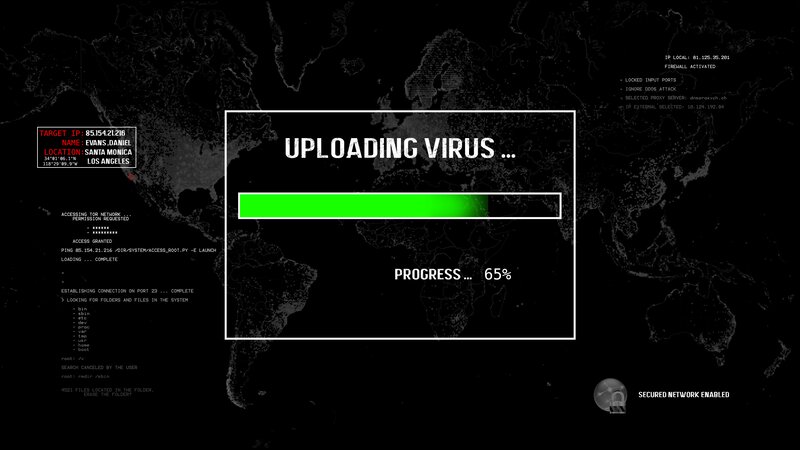 Virus Upload Screen