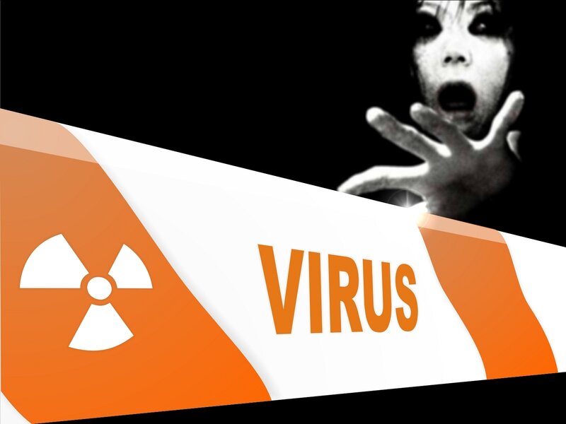 Virus warning graphic