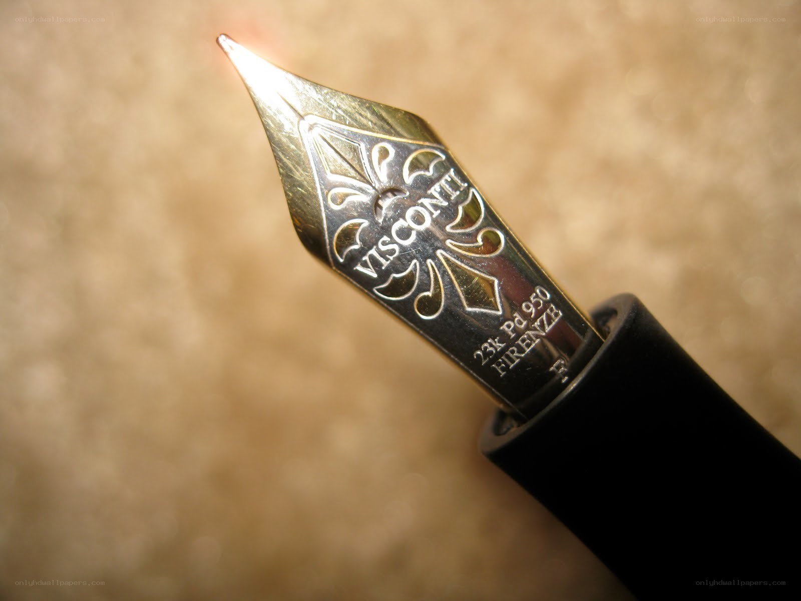 Visconti pen nib close-up