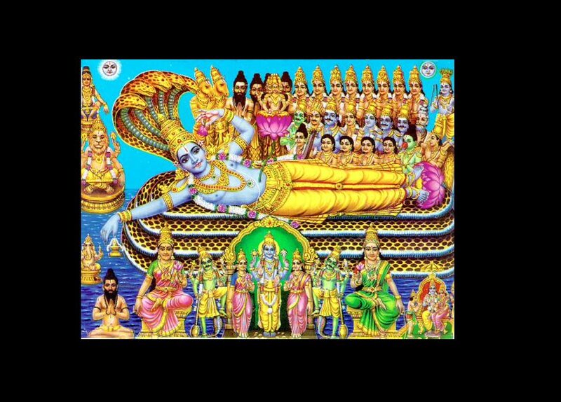 Vishnu Reclining on Serpent
