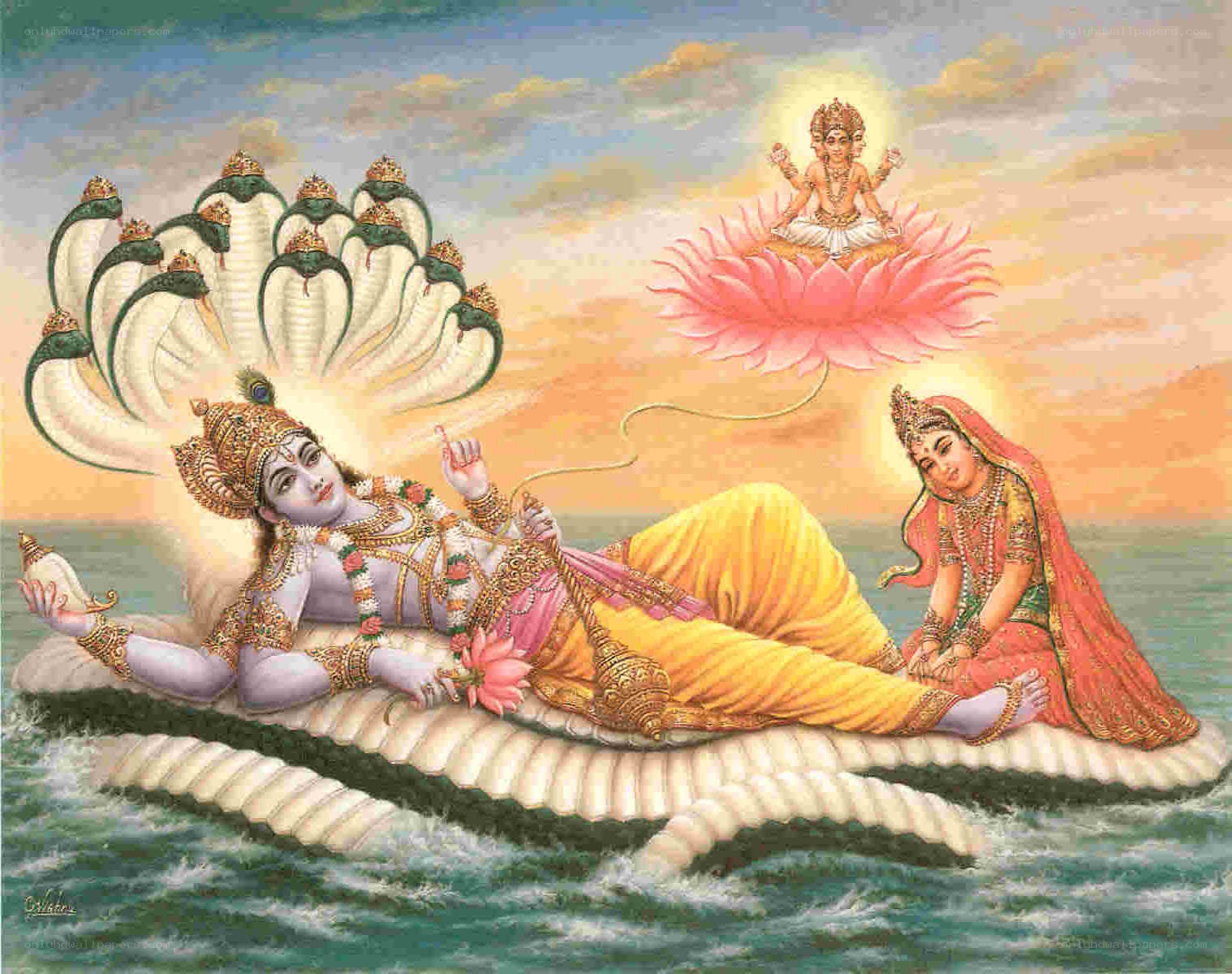 Vishnu resting on Ananta Shesha