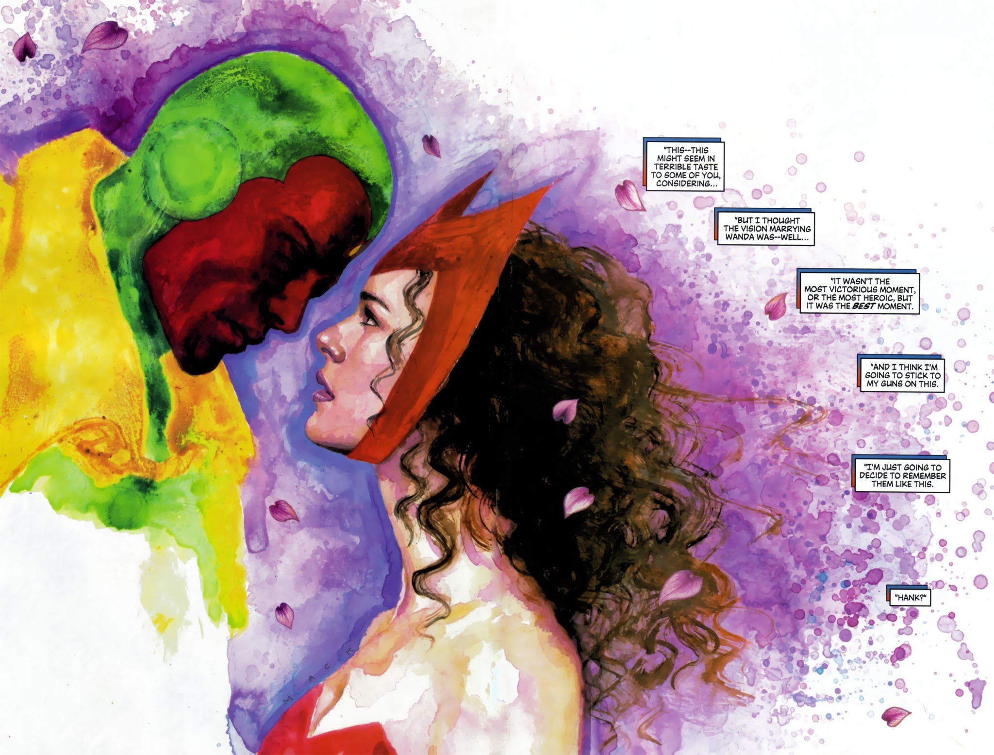 Vision and Wanda's intimate moment