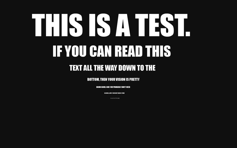 vision test text
