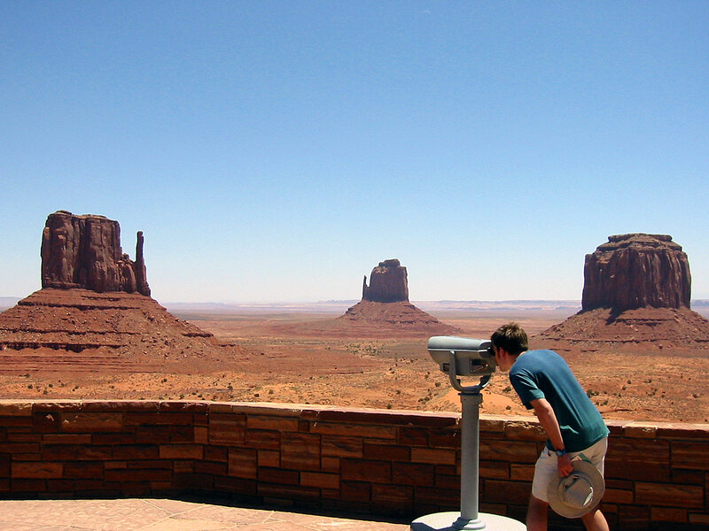 Visitor at Monument Valley overlook