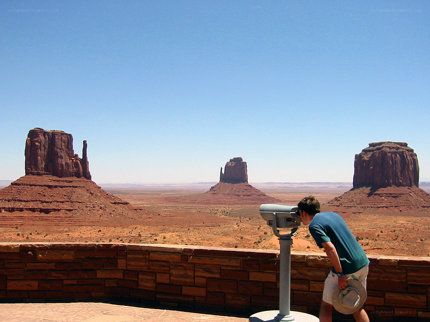 Visitor at Monument Valley overlook