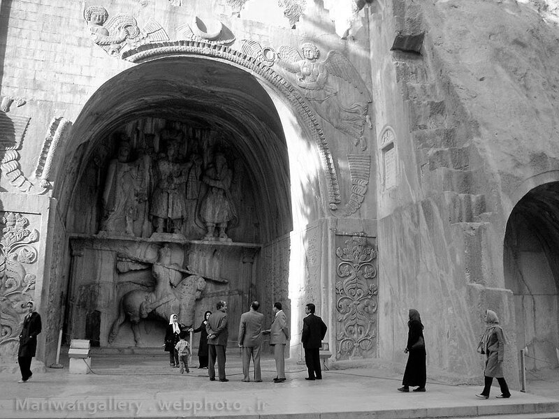 Visitors at a historical monument