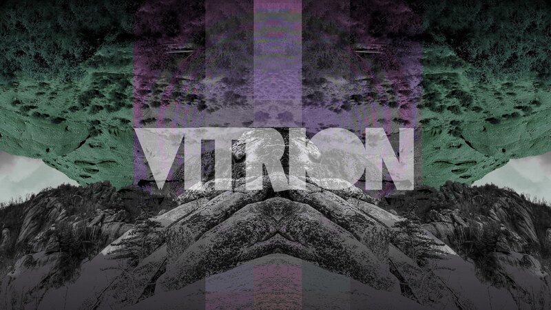 Vitron logo on rocky landscape