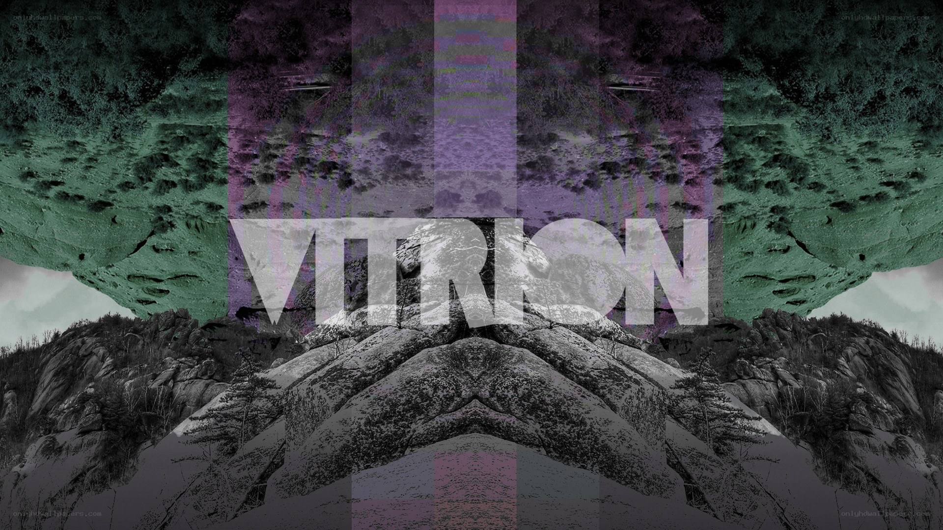 Vitron logo on rocky landscape