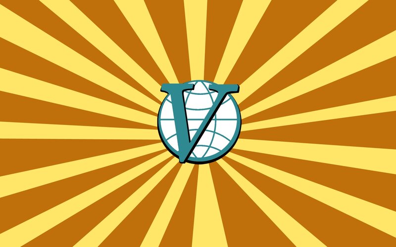 Vivaldi logo on sunburst
