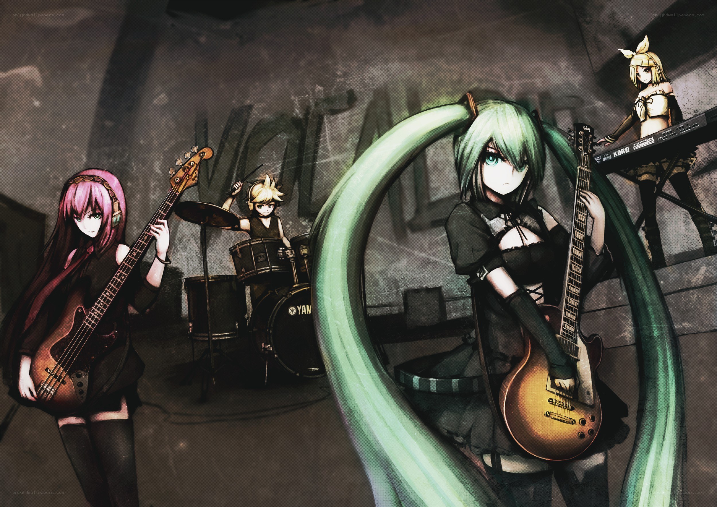 Vocaloid band performing music