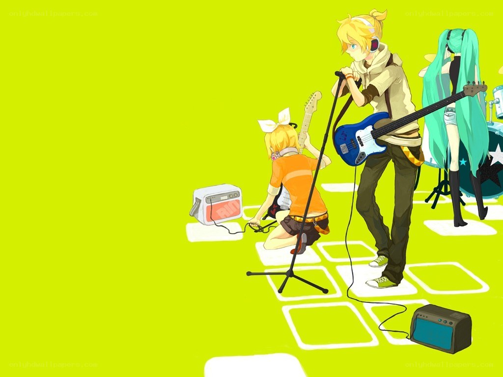Vocaloid band performing music
