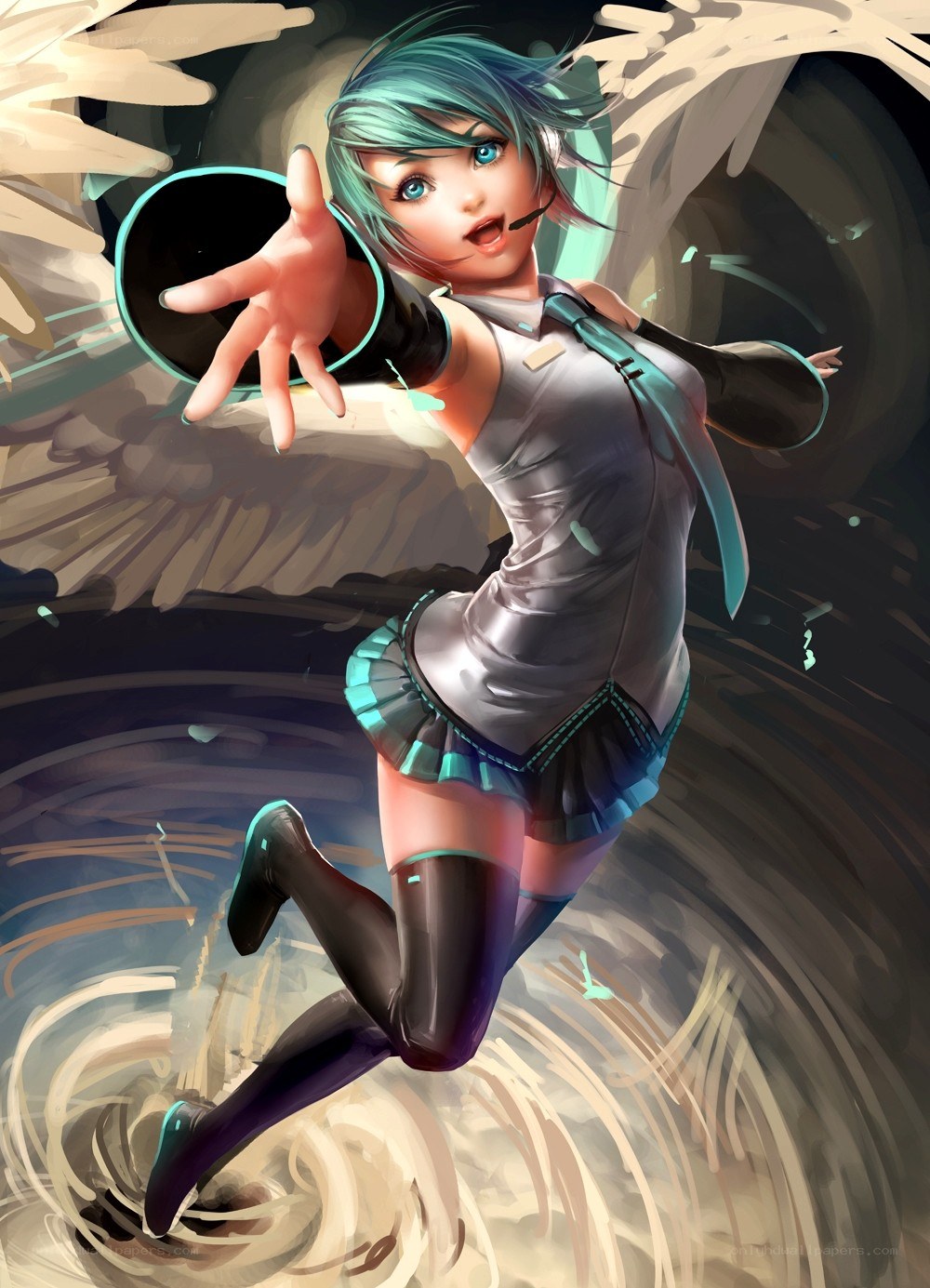 Vocaloid character in dynamic pose