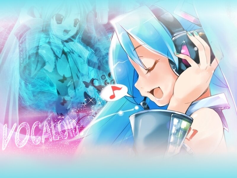Vocaloid character singing
