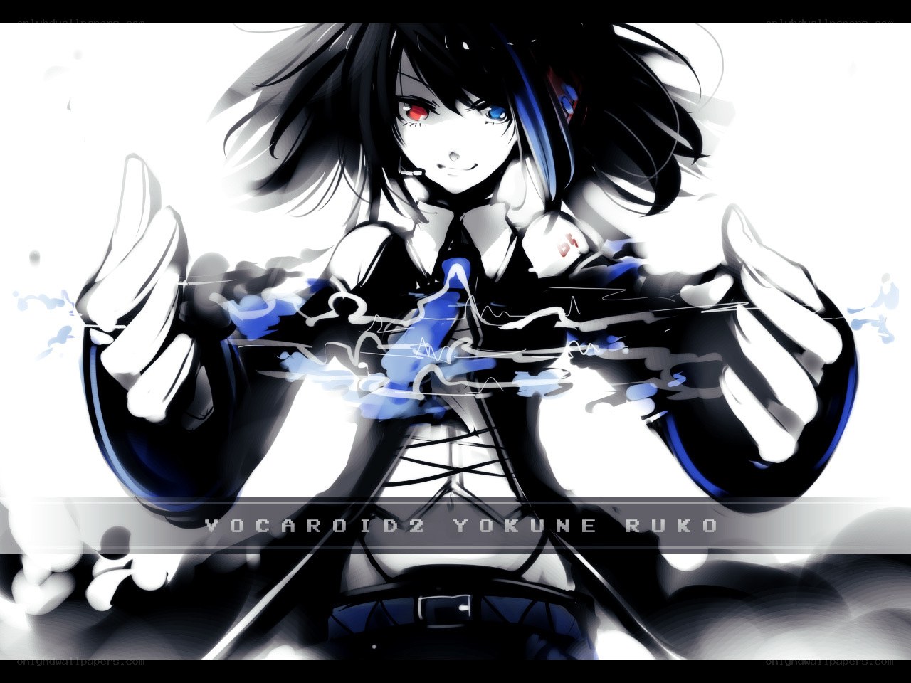 Vocaloid character with dual-colored eyes