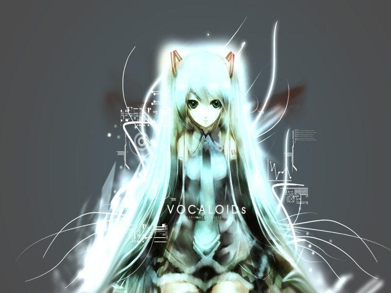 Vocaloid character with glowing effects