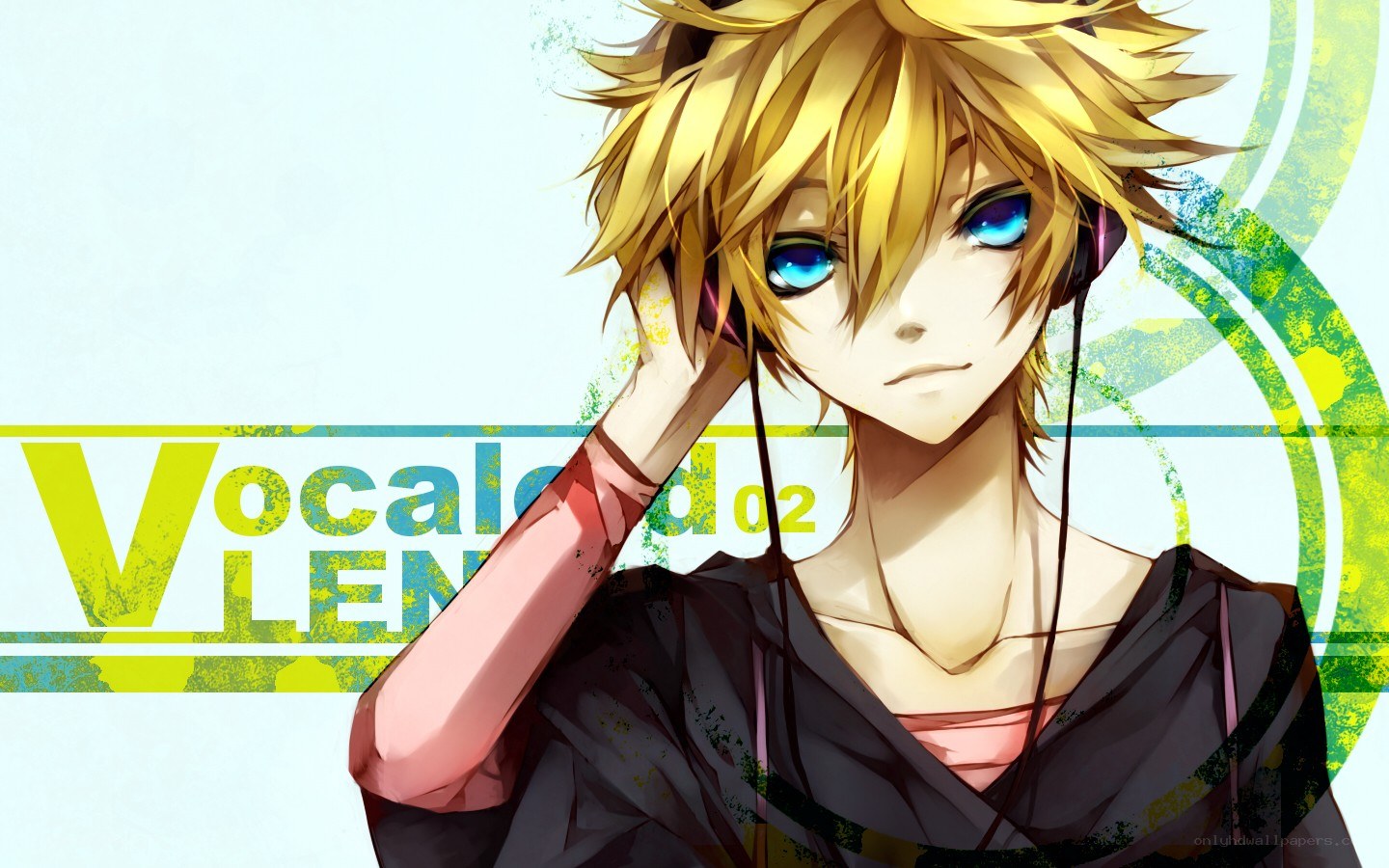 Vocaloid character with headphones