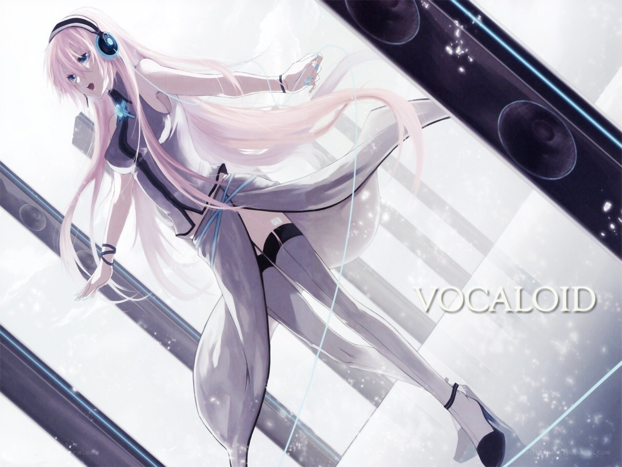 Vocaloid character with headphones