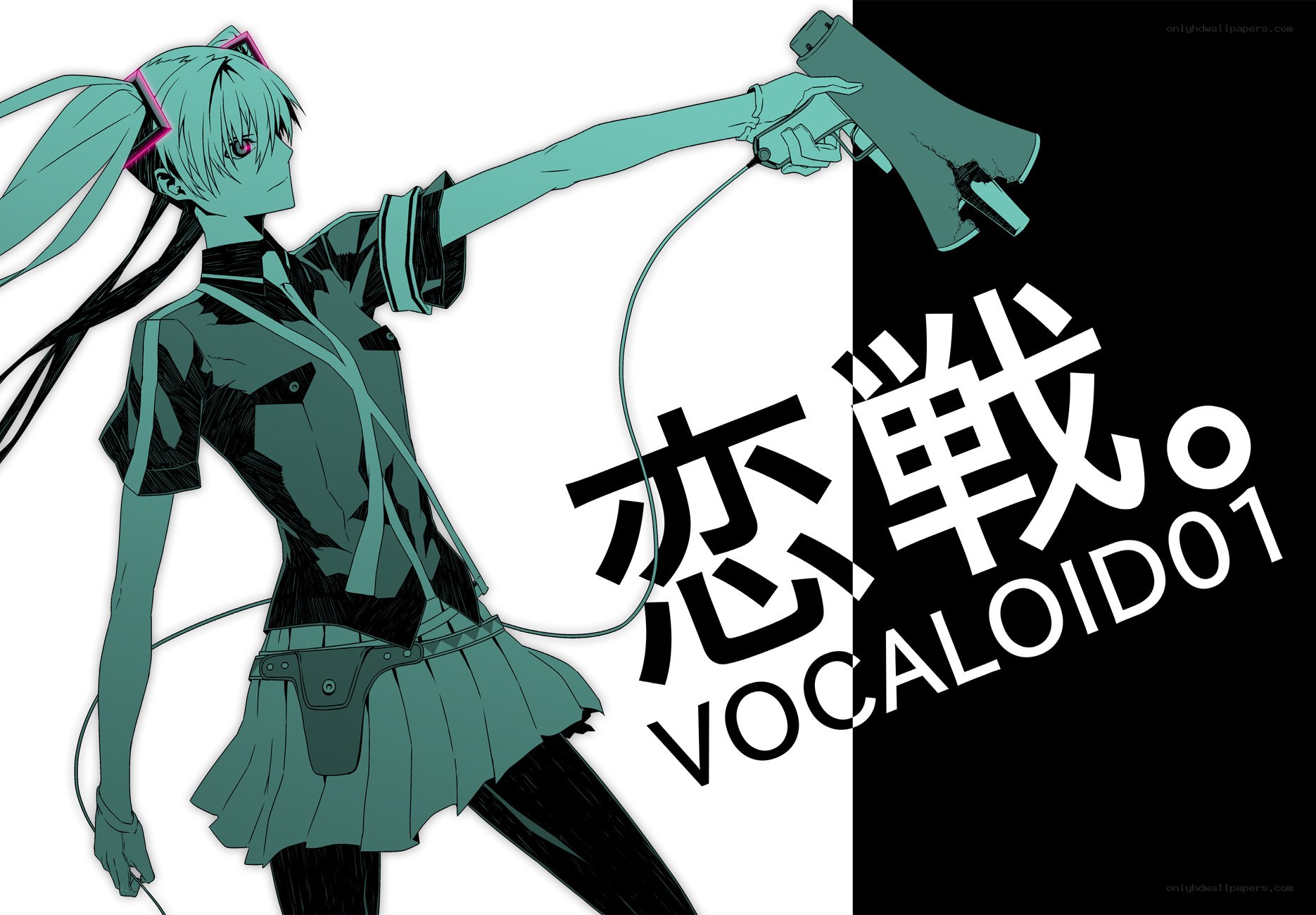 Vocaloid character with megaphone