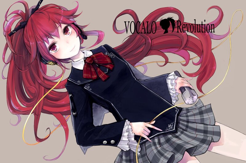 Vocaloid character with red hair
