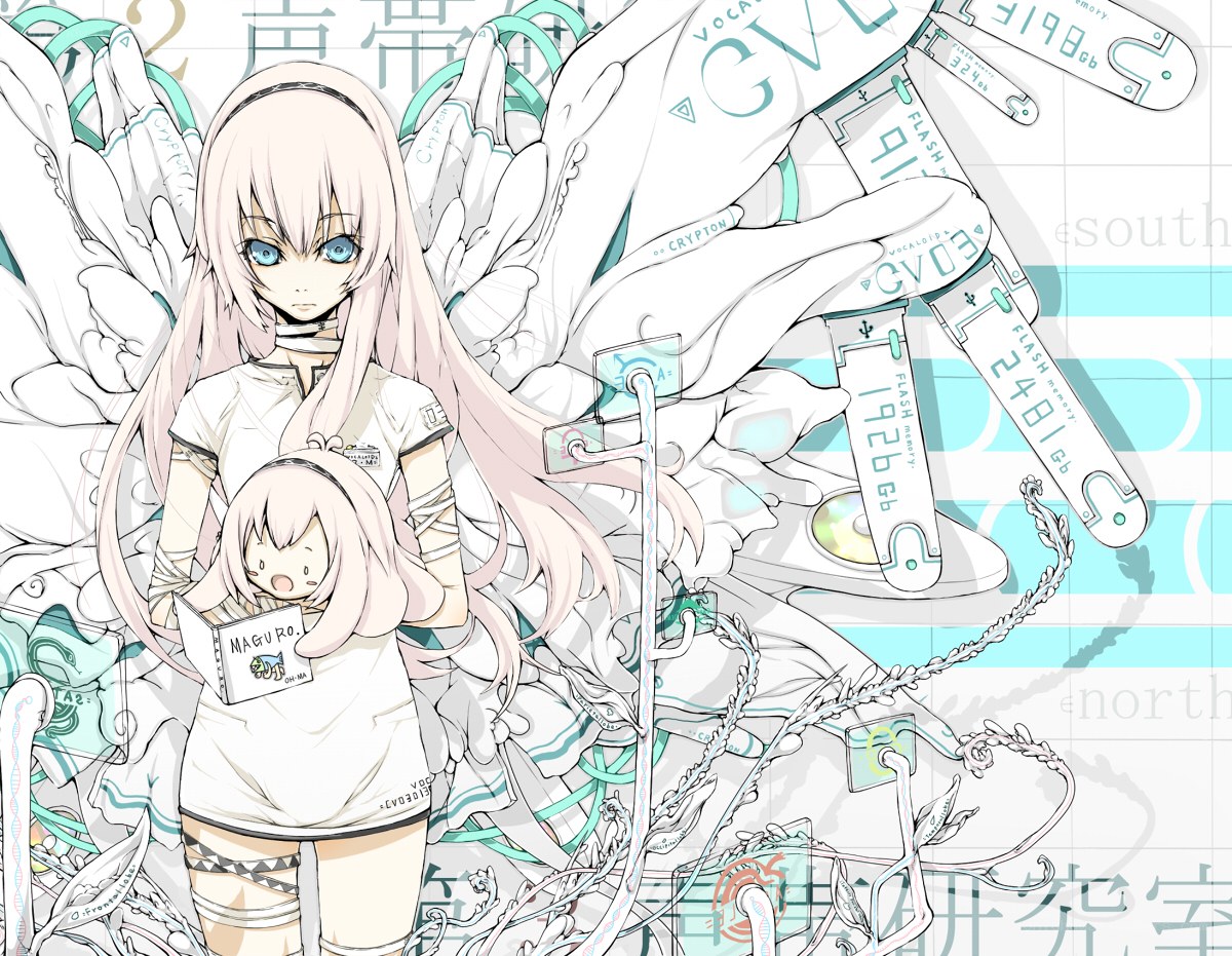 Vocaloid character with tech elements