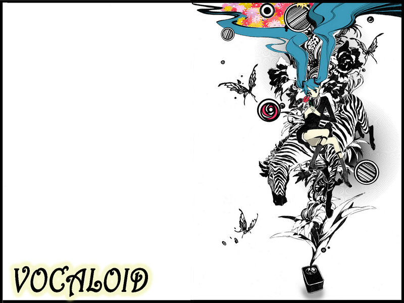 Vocaloid character with zebra