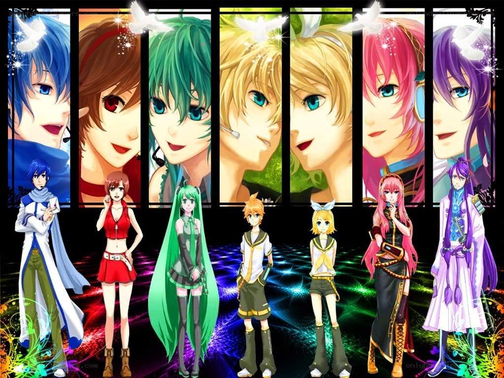Vocaloid characters collage