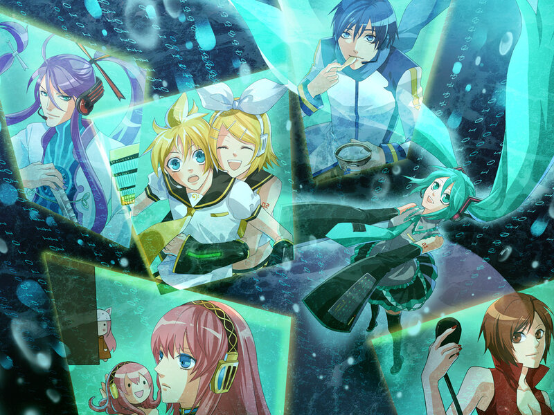 Vocaloid characters collage