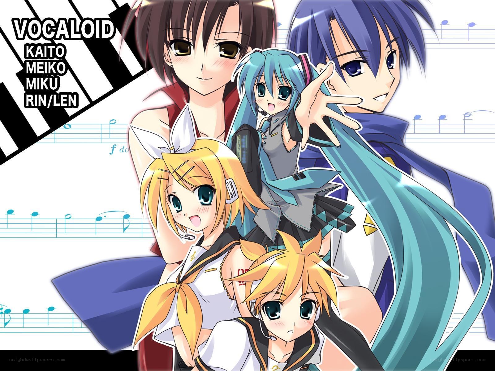 Vocaloid characters group art