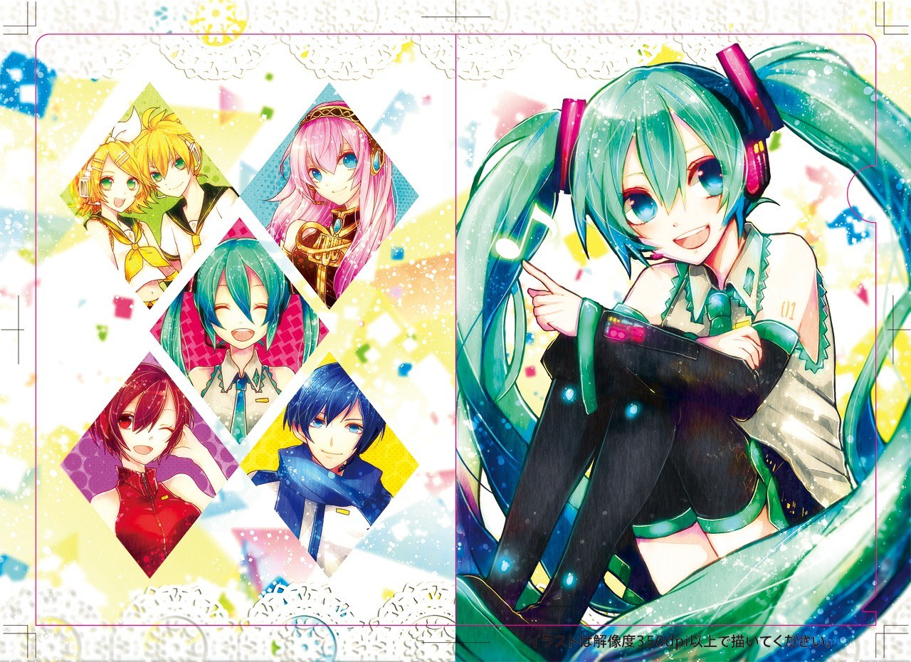 Vocaloid characters illustration