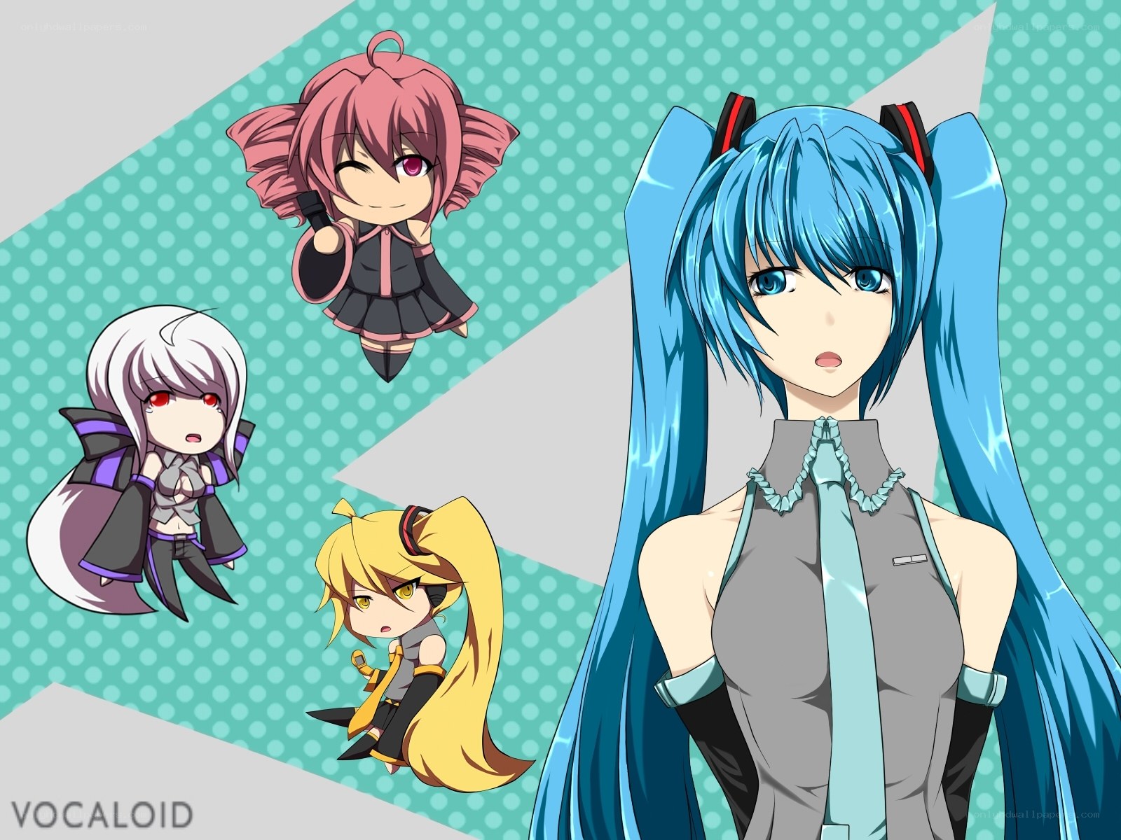 Vocaloid characters illustration