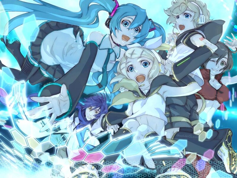 Vocaloid characters in action